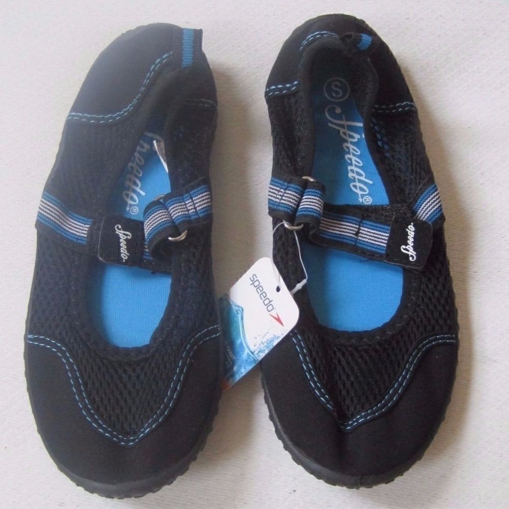 Speedo Junior Water Shoes Black Sport Swim Beach